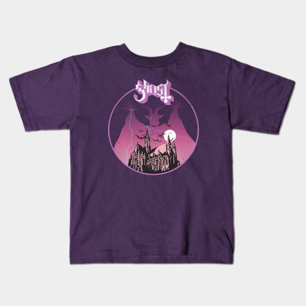 Ghost Purple Kids T-Shirt by Punk Fashion